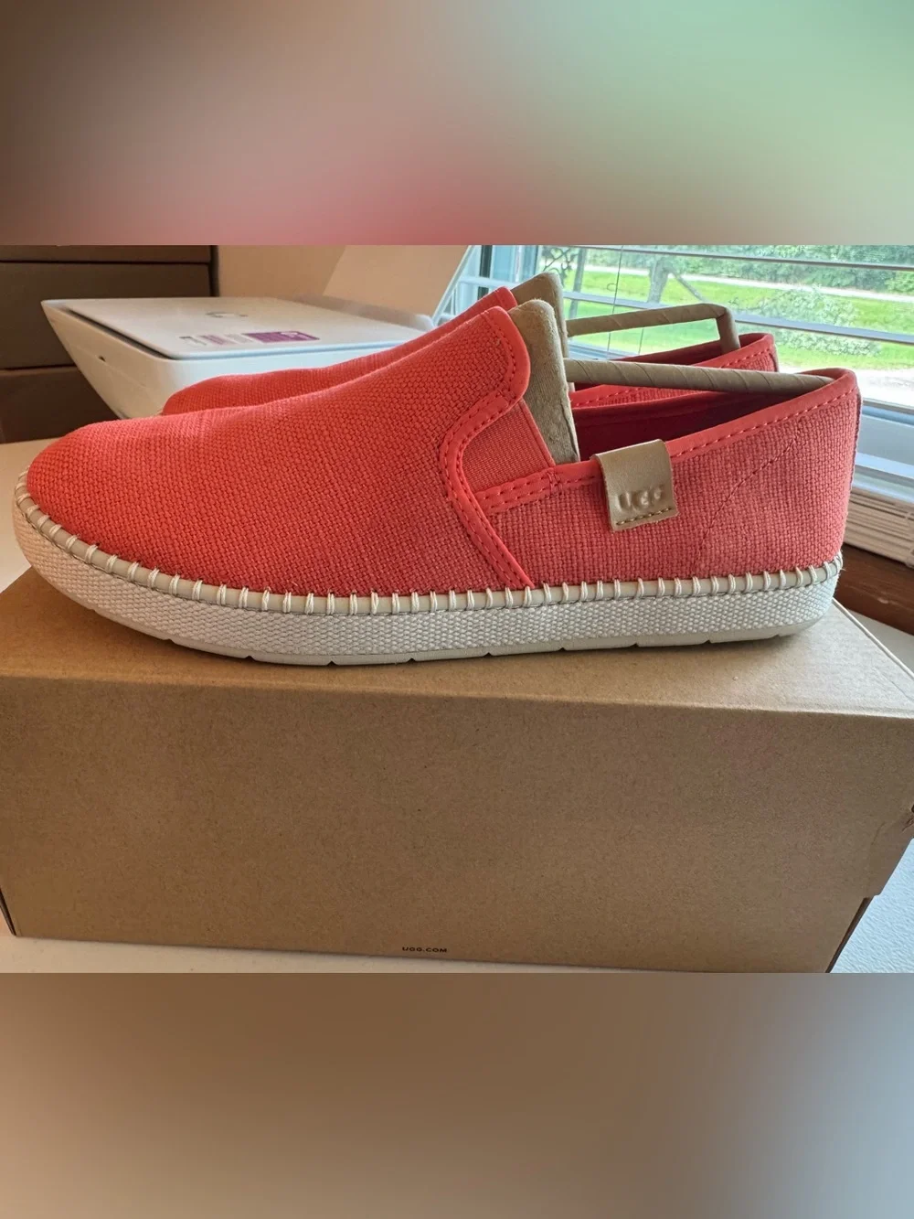 UGG Coral Canvas Luciah Slip-On, Size 10 Women’s. Brand New